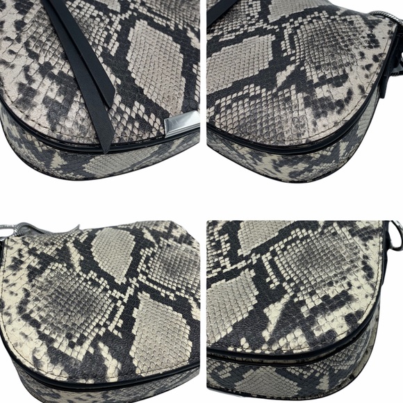 AllSaints Small Ely Leather Embossed Snakeskin Bag - Picture 9 of 15